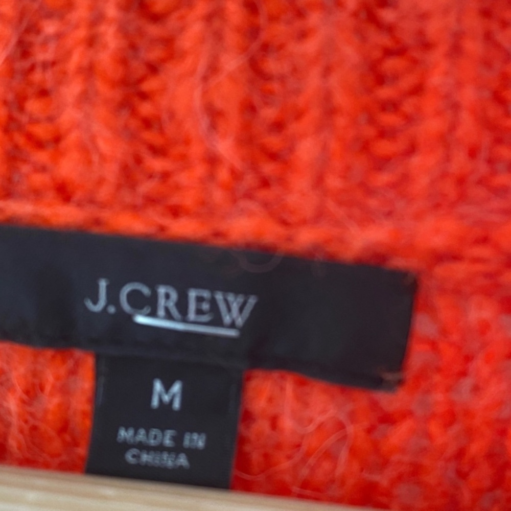 J. Crew M Cable-Knit Pointelle Sweater. - Picture 3 of 12
